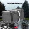 Bauletto per moto universale 46 litri in alluminio con piastra Voyager Sconti