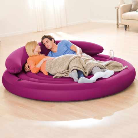 Intex 68881 Aufblasbares Rundes Sofa für Garten und Swimmingpool Aktion