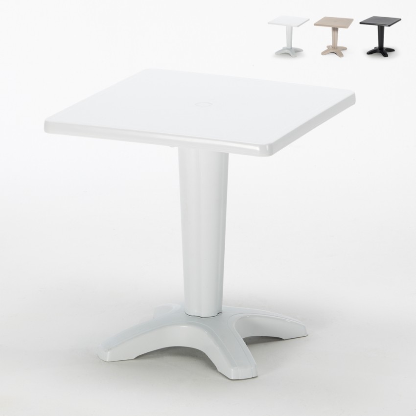 Table de Jardin bar Grand Soleil Zavor café bar extérieur carré polypropylène 70x70 Catalogue Table de Jardin bar Grand Soleil Zavor café bar extérieur carré polypropylène 70x70 Catalogue