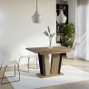 Ausziehbarer Holzküchentisch 120-160x80cm Eiche schwarz Doha 2 Angebot