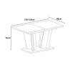 Ausziehbarer Holzküchentisch 120-160x80cm Eiche schwarz Doha 2 Rabatte