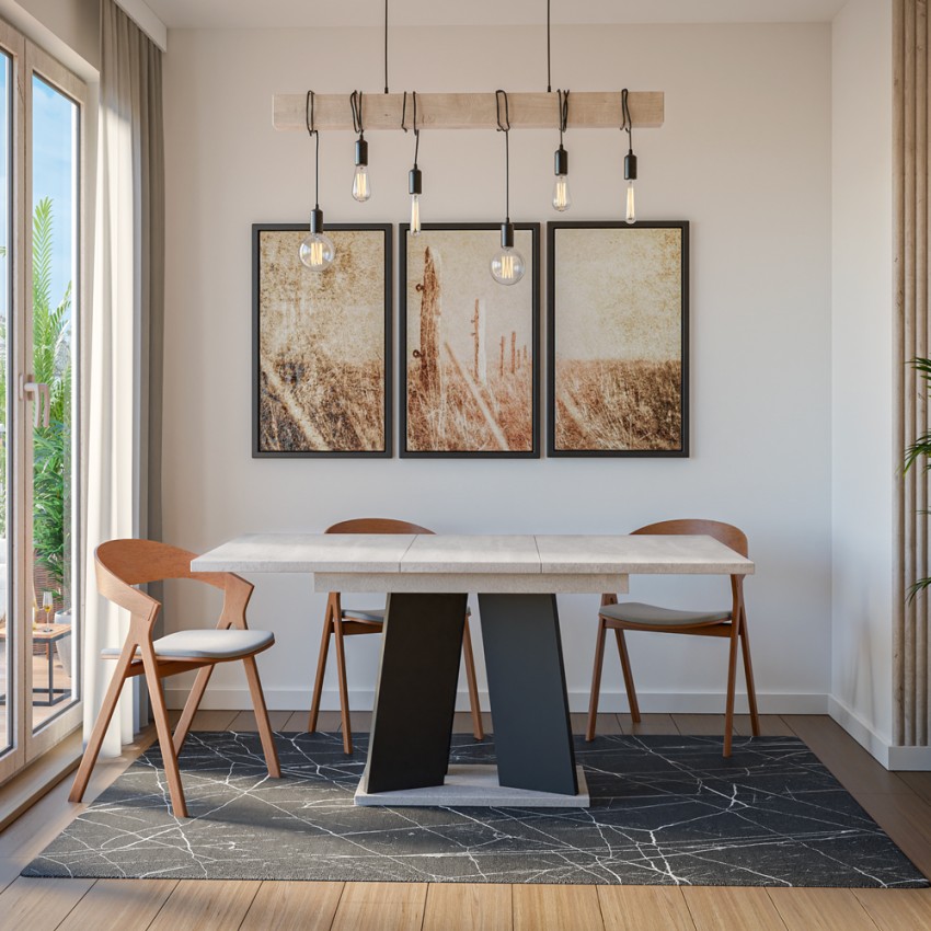 Table salle à manger extensible design moderne 120-160x90cm Mufo K350 Promotion Table salle à manger extensible design moderne 120-160x90cm Mufo K350 Promotion