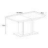 Ausziehtisch Eichenholz 8-Sitzer Esszimmer 140-180x90cm Wood Lagerbestand