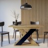 Moderner ausziehbarer Esstisch 120-160x90cm Holz Eiche schwarz Xao Katalog