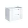 Mobile bagno a terra bianco legno lavabo da appoggio effetto marmo Fiji Offerta