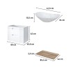 Mobile bagno a terra bianco legno lavabo da appoggio effetto marmo Fiji Modello