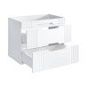 Mobile bagno a terra bianco legno lavabo da appoggio effetto marmo Fiji Catalogo