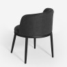 Stuhl Sessel Wohnzimmer Sofa Küche modern schwarzer Stoff Raund Angebot