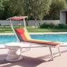 2er Set professionelle Liegestühle Strandliegen Sonnenliegen aus  Aluminium für den Strand Santorini Europe 