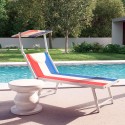 4 transats de plage bains de soleil professionnels en aluminium Santorini Europe Vente