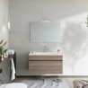 Mobile bagno sospeso lavandino 80cm con specchio lampada LED Bogota 80 Offerta