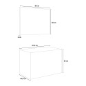 Mobile bagno sospeso lavandino 80cm con specchio lampada LED Bogota 80 Sconti