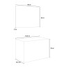 Mobile bagno sospeso lavandino 80cm con specchio lampada LED Bogota 80 Sconti
