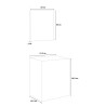 Platzsparender bodenstehender Badezimmerschrank mit Waschbecken 60cm LED-Spiegel Lisbona 60 Lagerbestand