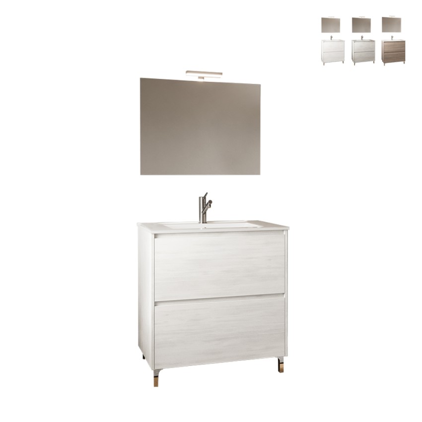 Meuble de salle de bain moderne lavabo 80cm miroir Lisbonne 80 Offre Meuble de salle de bain moderne lavabo 80cm miroir Lisbonne 80 Offre