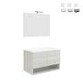 Meuble salle de bain suspendu design lavabo 80cm miroir LED Oslo 80 Promotion