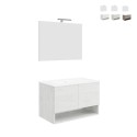 Meuble salle de bain suspendu design lavabo 80cm miroir LED Oslo 80 Offre