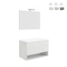Meuble salle de bain suspendu design lavabo 80cm miroir LED Oslo 80 Offre