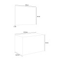 Meuble salle de bain suspendu design lavabo 80cm miroir LED Oslo 80 Modèle