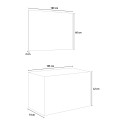 100cm weißer wandhängender Badezimmerschrank 3 Türen Waschbecken Spiegel Licht Onda 100 Angebot