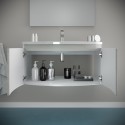 Meuble salle de bain 80 cm blanc brillant lavabo 2 portes Giulia 80 Vente