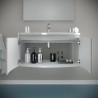 Meuble salle de bain 80 cm blanc brillant lavabo 2 portes Giulia 80 Vente