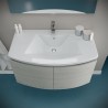 Meuble salle de bain 80 cm blanc brillant lavabo 2 portes Giulia 80 Offre