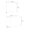 Meuble salle de bain 80 cm blanc brillant lavabo 2 portes Giulia 80 Remises