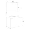 Meuble salle de bain 80 cm blanc brillant lavabo 2 portes Giulia 80 Remises