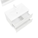 Meuble salle de bain suspendu 80 cm lavabo 2 tiroirs miorir Easy 80 Prix