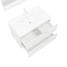 Meuble salle de bain suspendu 80 cm lavabo 2 tiroirs miorir Easy 80 Prix