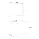 Meuble salle de bain suspendu 80 cm lavabo 2 tiroirs miorir Easy 80 
