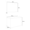 Meuble salle de bain suspendu 80 cm lavabo 2 tiroirs miorir Easy 80 