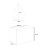 Meuble salle de bain suspendu 100 cm lavabo miroir Portofino 100 Offre