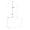 Meuble salle de bains 80 cm évier miroir tiroirs porte Portofino 80 Remises