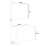 Meuble salle de bain suspendu blanc bois 80 cm avec lavabo City 80 Offre