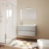 Meuble salle de bain 90 cm lavabo suspendu tiroirs miroir LED Easy 90 Vente