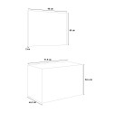Meuble salle de bain 90 cm lavabo suspendu tiroirs miroir LED Easy 90 Réductions