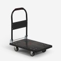 Carrello a pianale pieghevole trasporto portapacchi 200kg 4 ruote Kerry Promozione