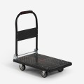 Carrello a pianale pieghevole trasporto portapacchi 200kg 4 ruote Kerry Promozione