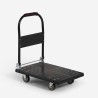 Carrello a pianale pieghevole trasporto portapacchi 200kg 4 ruote Kerry Promozione