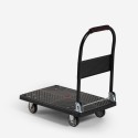 Carrello a pianale pieghevole trasporto portapacchi 200kg 4 ruote Kerry Offerta