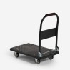 Carrello a pianale pieghevole trasporto portapacchi 200kg 4 ruote Kerry Offerta