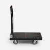 Carrello a pianale pieghevole trasporto portapacchi 200kg 4 ruote Kerry Saldi