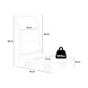 Carrello a pianale pieghevole trasporto portapacchi 200kg 4 ruote Kerry Stock