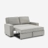 Canapé 2 places clic-clac peu encombrant en tissu gris Rabat Catalogue