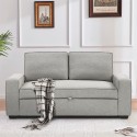 Canapé 2 places clic-clac peu encombrant en tissu gris Rabat Modèle