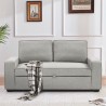 Canapé 2 places clic-clac peu encombrant en tissu gris Rabat Modèle