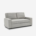 Canapé 2 places clic-clac peu encombrant en tissu gris Rabat Remises