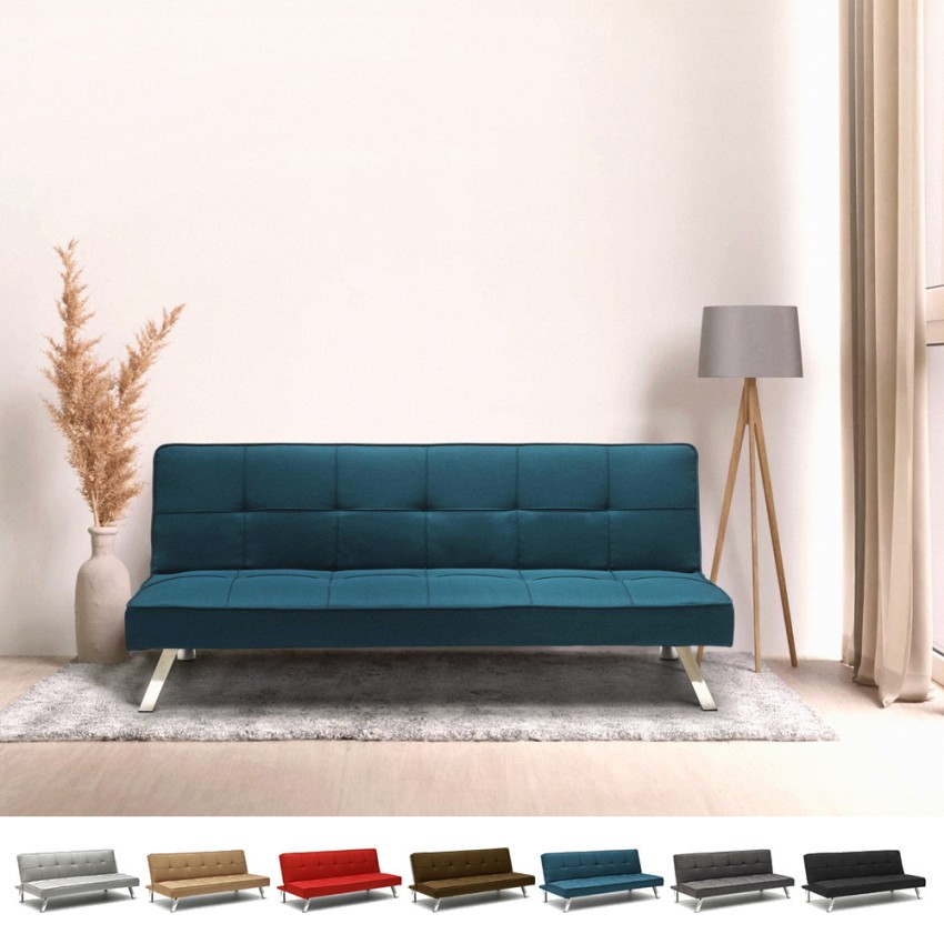 Canapé Convertible 2 places Clic Clac en tissu design moderne Gemma Caractéristiques Canapé Convertible 2 places Clic Clac en tissu design moderne Gemma Caractéristiques